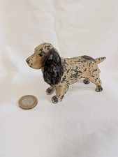Vintage Cold Painted Spelter Metal Cocker Spaniel Dog Figurine c1930/40s