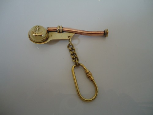 Bosun whistle key - key, brass
