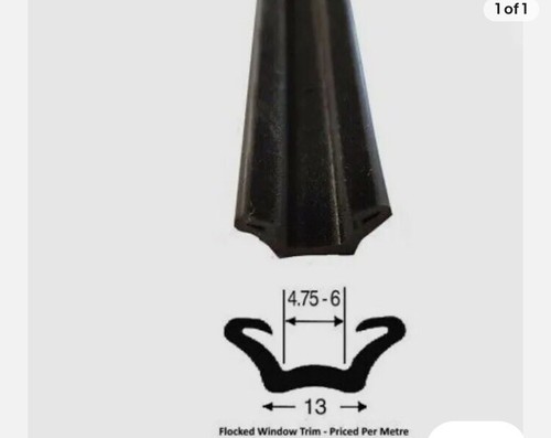 Flocked window channel rubber