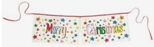 CATH KIDSTON MERRY CHRISTMAS FESTIVE BANNER BUNTING HANGING DECORATION  1.3M
