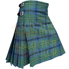 Scottish Clan Johnstone Ancient Tartan Kilt For Men 8-yard CustomTraditionalKilt