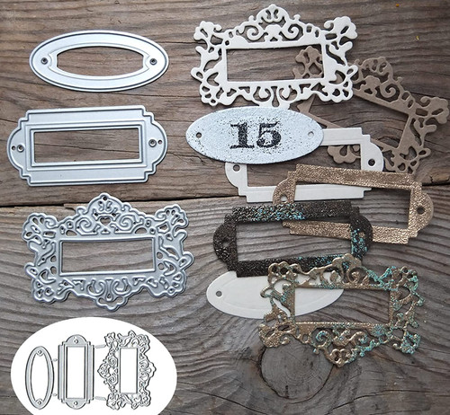 3pcs tag label - 3pcs, metal