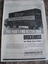 CURRYS BROCKHOUSE 5TH WHEELS SEMI-TRAILERS 1965 ADVERT A4 SIZE FILE 15