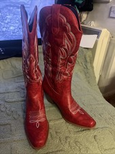 Ladies Red Embroidered Cowboy
