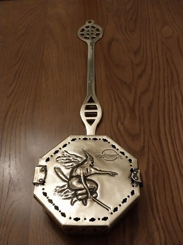 Antique rare brass witch - brass,