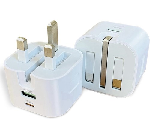 Fast charging dual port plug - fast,