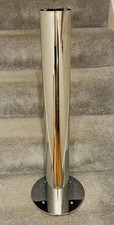 Polished metal table pedestal - metal,