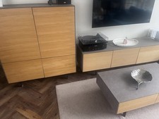 Lounge Cupboard, Coffee Table and TV Unit. Solid, quality Wood & Slate - Pick Up