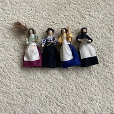 Peg Dolls Made in Wales x 4