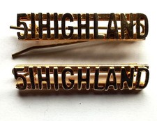 Original 51st Highlanders Regimental Shoulder Badges