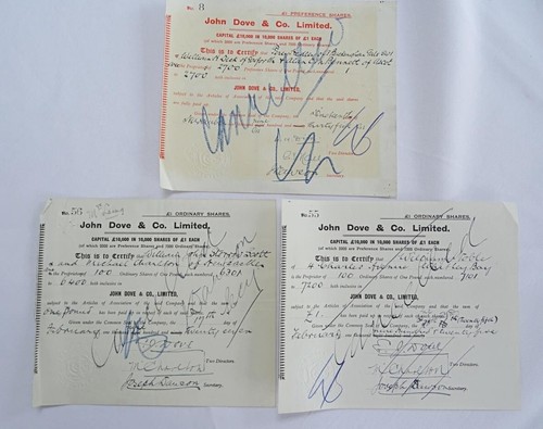 Vintage share certificates - vintage,