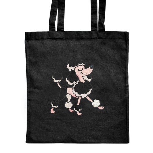 Prancing poodle shopping - 'prancing,