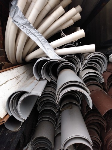 Clearance grey round gutter - clearance,