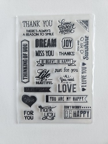 Clear stamps sentiments words - sentiments,