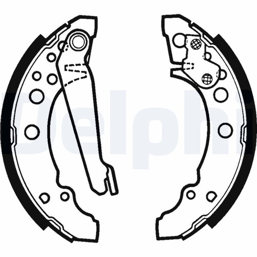 Delphi ls1276 brake shoe set - ls1276,