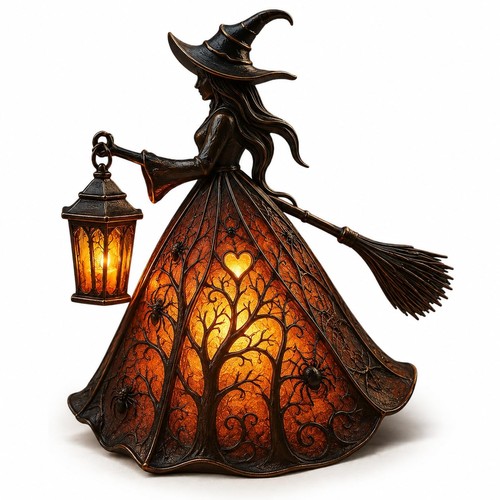 Gothic lamp witch hat - gothic,