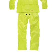 WATERPROOF FLUO YELLOW RAIN SUITS - LARGE