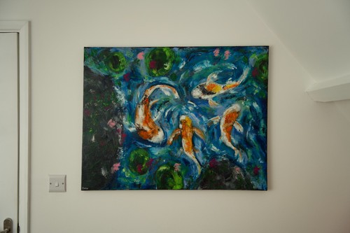 Koi fish pond - fish,