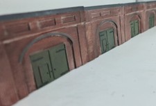 5 X Detailed Model Railway Retaining Wall With Workshop N Gauge