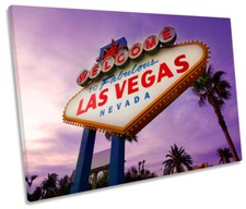 Las Vegas Welcome Sign CANVAS WALL ART Box Framed
