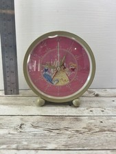 Disney Princess Clock Bedside Desk Top Clock Pink Girls Room Free Postage