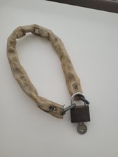 Vintage  Bicycle Chain abus Padlock and Key 489g