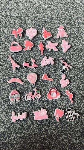 Pink girls cloggs shoe charms - pink,