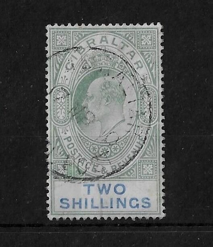 Gibraltar 1905 edvii sg62 - 1905, 2/-