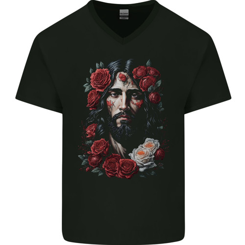 Jesus christ with roses mens - jesus,