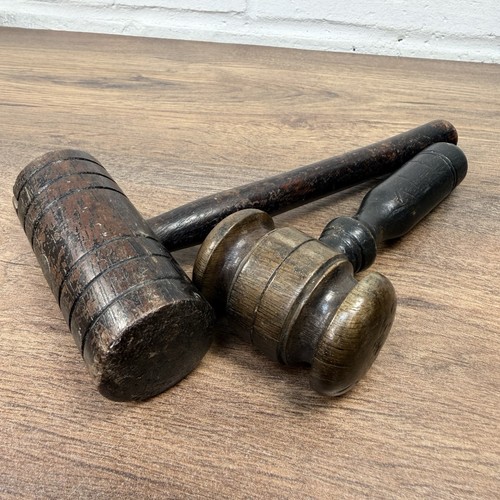 Pair old vintage wooden - vintage,