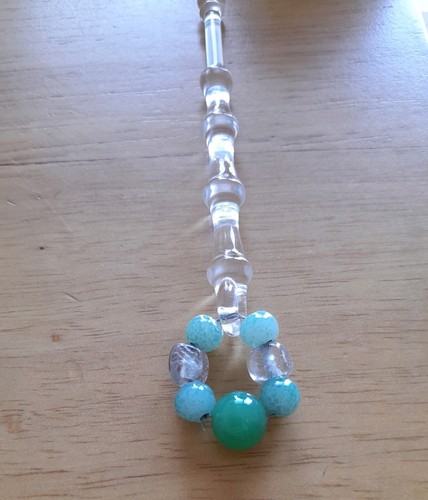 Glass lace bobbin - lace, clear