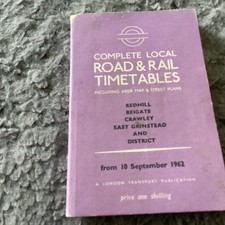 Complete Local Road & Rail Bus Timetables 1962 Redhill Reigate Crowley E Grinst