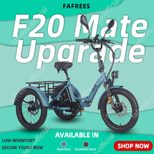 FAFREES 20in Electric Tricycle 48V 21AH Folding 3 Wheel E-Trike E-Cargo Bike