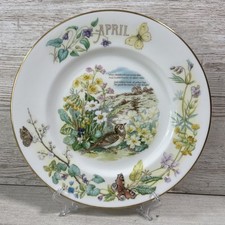 Country Diary Of An Edwardian Lady Wall Plate Caverswall China Month April