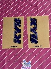 Yz Yzf 125 250 450 Kyb Kayaba Upper Fork Graphics Decals CLEAR BACKGROUND Blue
