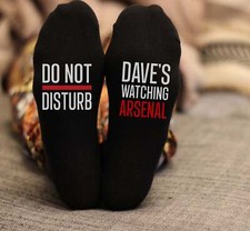Do Not Disturb Arsenal Name Socks - Personalised Printed and Personalised