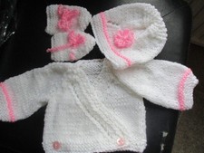 hand knitted baby set