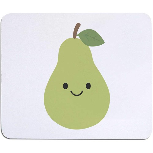 Happy pear mouse mat - 'happy, pear'