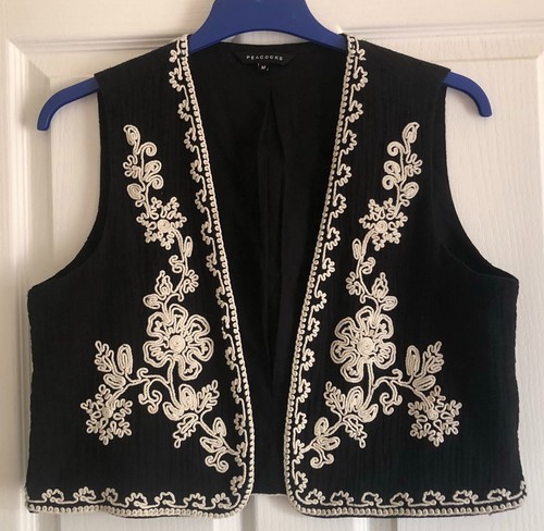 Peacocks boho waistcoat - ,