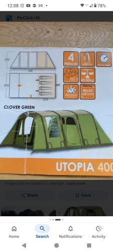 Vango airbeam utopia - 400, front