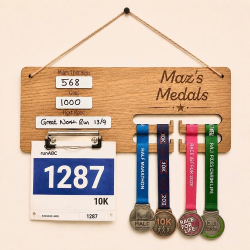 Personalised running medal - personalised, &