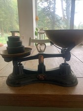 Vintage Traditional SALTER No56 Balance Scales + Set Weights Weighing Kitchen