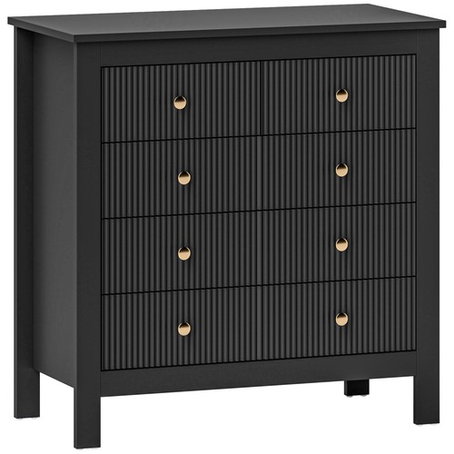 Homcom fluted bedroom chest - fluted,