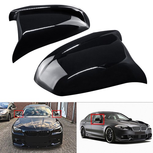 Gloss black wing mirror - black,