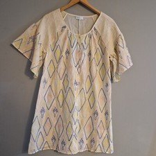 PICASSO EMBROIDERY SHORT DRESS
