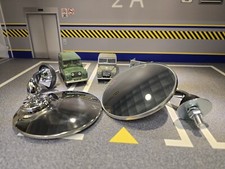 Land Rover Series Door/Wing Mirrors Stainless Chrome Convex Glass x2 Pair 1 2 2a