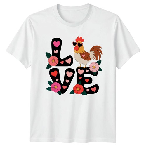 Love shirt chicken romance - love,
