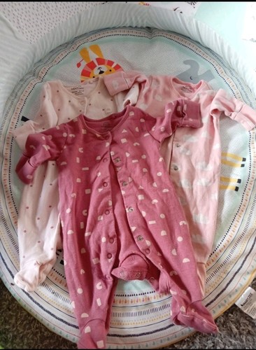 Next pink babygrows to 1 - babygrows,