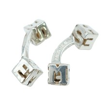 HERMES Cube Cufflinks for Men, Silver SV925