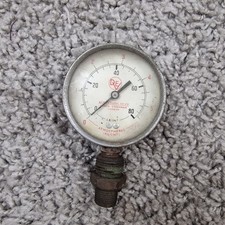 VINTAGE STEEL PRESSURE GAUGE